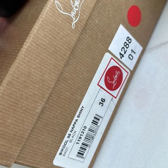 Christian Louboutin Black Sandals with Silver Studs